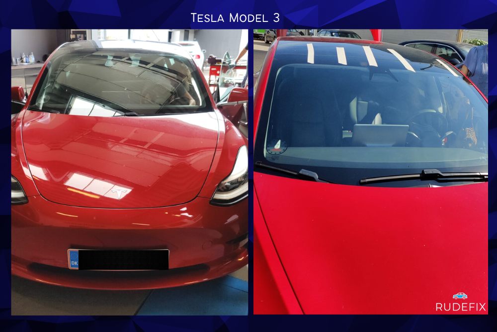 Tesla Model 3 forrude udskiftning